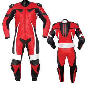 Equipo de equitación ligero y flexible Traje de moto de cuero Acolchado DE SEGURIDAD reforzado Ropa de motocicleta Traje de moto de cuero - Product Image 4