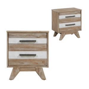 Soho Pino madera maciza muebles de dormitorio diseño moderno mesita de noche para apartamento precio competitivo Soho Acacia/madera de roble - Product Image 1