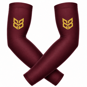 Quick Dry Breathable Purple <b>Arm</b> <b>Sleeves</b> Unisex Anti-Uv <b>Compression</b> Cooling Sport Wear With Logo Front Print Spandex/Polyester - Product Image 5