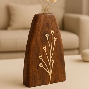 Vases à fleurs en bois faits à la main, modernes, pour les thèmes d'intérieur classiques et la décoration de la maison - Product Image 4