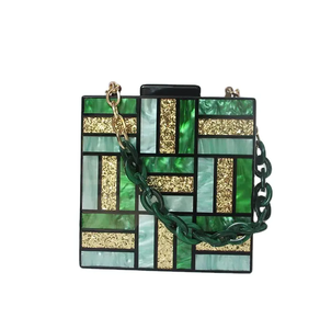 Mode femmes embrayage en rond marbre look design résine époxy dames sac sac à main fait à la main donne classique - Product Image 2