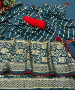 신성한 볼리우드 자수 Zari sarees: 자부심과 은혜로 유산을 입으십시오 볼리우드 최고의 가격 사리 모양