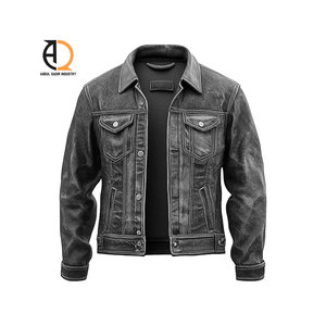 Chaqueta de Cuero Genuino para Hombre, Talla Grande, para Invierno, con Cierre, Impermeable y Transpirable, Disponible en Todos los Colores - Product Image 1