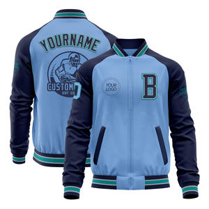 Personalizado de alta calidad de cierre de cremallera de los hombres Vintage Letterman Varsity chaqueta invierno otoño comodidad de talla grande transpirable piel de vaca - Product Image 3