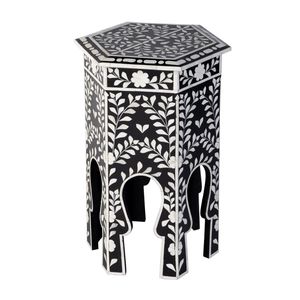 Table d'appoint artistique haut de gamme en os incrusté, conçue pour compléter les thèmes de meubles et de décoration intérieure de luxe - Product Image 3