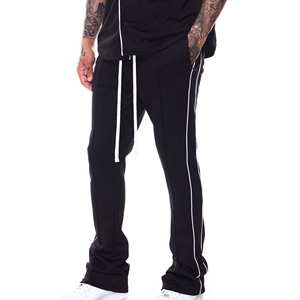 Hot Selling Men's Jogger Sweatpants Custom Cotton Elastic Waist Flared Men's Stacked <b>Pants</b> - Product Image 5