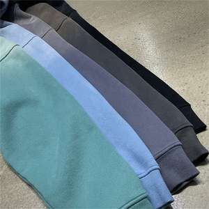 Sudadera con Capucha Extra Grande para Mujer, Lavada al Ácido, con Efecto Desgastado por el Sol, de Manga Larga, de Poliéster y Algodón, Hecha a Medida al por Mayor - Product Image 3