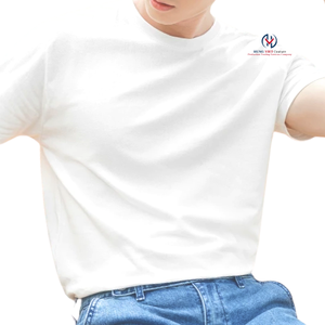 Vente en gros directe d'usine T-shirts à col rond en coton élégant et respirant Tissu tricoté extensible Prix compétitifs - Product Image 6