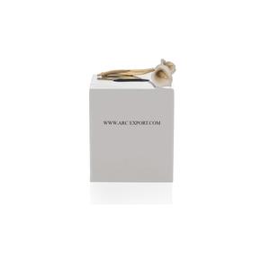 Porte-papier de soie en métal de forme carrée attrayante meilleure vente distributeur de stockage de tissu d'argent en acier inoxydable de conception de feuille - Product Image 1