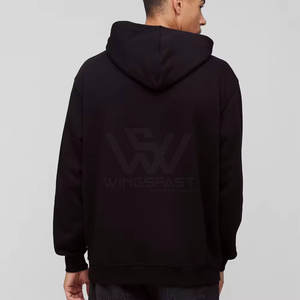 เสื้อฮู้ดพิมพ์ลายพัฟของผู้ชายเสื้อมีฮู้ดสีล้วนน้ำหนักเบา - Product Image 2