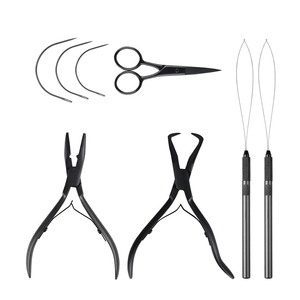 Kit de herramientas de extensión de cabello todo en uno de alta calidad, alicates de acero inoxidable de té rosa, herramientas profesionales para extensión de cabello - Product Image 6