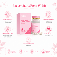 OKTW Capsules de collagène de tomate blanche 30 unités Extrait naturel Complément alimentaire pour l'éclat de la peau