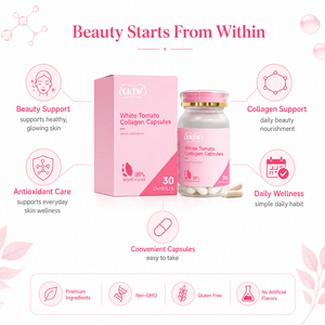 Cápsulas de colágeno de tomate blanco, cápsulas de belleza con colágeno, sabor a uva, cápsulas para el brillo de la piel, extracto natural, píldoras de belleza, cuidado oral de la piel - Product Image 6