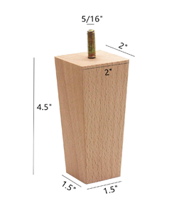 Solid Wood Furniture Legs for Kitchen Cabinets Durable Wooden Replacement Cabinet Legs Modern Style Furniture Legs For Kitchen - Product Image 2