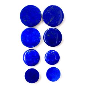 Cabochon rond en Lapis Lazuli bleu naturel poli pierre précieuse en vrac pour la fabrication de pendentifs exportateur - Product Image 2