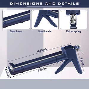 18V LI Ion pin Powered điện không dây caulking Gun 6500n Max hộp Thời gian sạc gói công việc lực lượng Ratchet Trọng lượng khoảng - Product Image 2