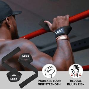 NOUVEAU Sangles de levage personnalisées pour la gymnastique Sangles de poignet rembourrées pour l'haltérophilie - Product Image 3