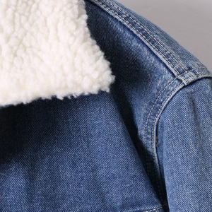 Alto rendimiento Cierre de botones Interior Sherpa Forro polar Invierno Cálido Chaquetas de mezclilla para hombres Abrigos de abrigo - Product Image 3