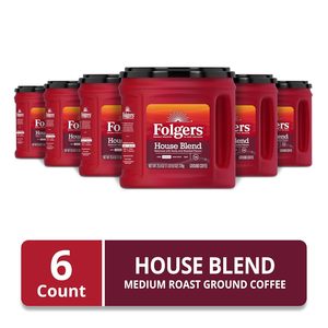 Café molido Folgers House Blend, tostado medio, lata de 25.9 onzas (paquete de 6) - Product Image 6