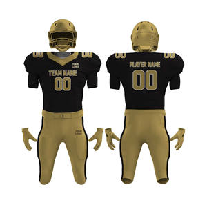 Maillot de football américain à manches courtes respirant personnalisable de haute qualité avec un nouveau design - Product Image 4