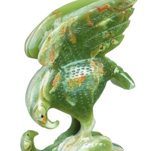 Statue d'aigle en marbre, sculpture décorative, figurine d'aigle en marbre sculpté pour la décoration intérieure de la maison, du bureau ou du jardin - Product Image 1