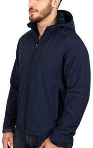 Veste softshell d'hiver pour homme sur mesure, en toile noire, coupe-vent, imperméable, à capuche, écologique - Product Image 6