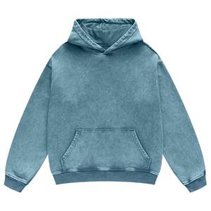Dernier style, prix compétitif, 100% coton, lavage à l'acide, sweat à capuche oversize décontracté pour homme, streetwear vintage délavé - Product Image 1