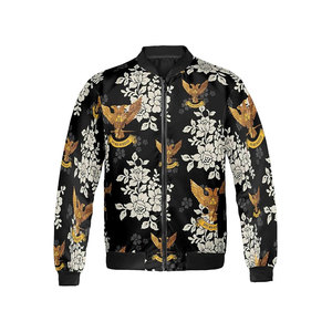 Blouson d'hiver chaud en denim lavé à col montant sublimation Outwear coupe-vent imperméable pour hommes quantité minimale de commande bas fermeture éclair - Product Image 5