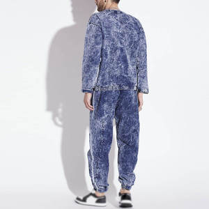 Ensembles de survêtements unisexes 2026 en coton épais 320 g/m² avec logo personnalisé, coupe oversize décontractée, effet vieilli et délavé à l'acide - Product Image 5
