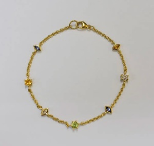 Pulsera de Plata S925 con Zafiro Azul Minimalista para Mujer, Joyería Bella B-2458-B, Personalizable OEM ODM - Product Image 2