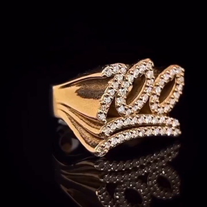 Différents motifs uniques cultivés en laboratoire Moissanite jaune or 14 carats pour femmes rappeurs certifiés Hip Hop entièrement glacés - Product Image 4