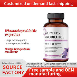 OEM/ODM Private Label Women Probiotics Capsules Dietary Supplements 100 Billion CFUs Synbiotic Prebiotic& Probiotics Mixed Caps - Product Image 2