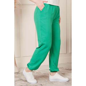 <b>Elastic</b> <b>Waist</b> and Hem Aerobin Plus Size Benetton <b>Trousers</b> - Product Image 2