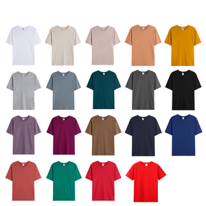 Camiseta de Algodón de 190g para Hombre, Color Sólido, Cuello Redondo, Manga Corta, Personalizable al por Mayor con Impresión, Bordado y Cambios de Etiqueta - Product Image 1