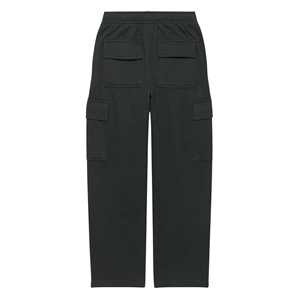 กางเกงวอร์มขายาวผ้าฟลีซสีล้วนมีกระเป๋าผ้าย้อมสีล้วนสำหรับฤดูใบไม้ร่วง - Product Image 2