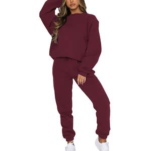 Conjunto Deportivo Informal de Invierno Premium, Holgado, Duradero, Cómodo y Elástico, para Gimnasio y Jogging, Cuello Redondo, Secado Rápido, Diseño Liso - Product Image 1