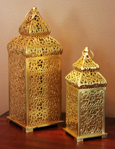 ขาย TOP ตกแต่งโลหะทอง Handmade โมร็อกโกแขวนเทียนโคมไฟในร่มและกลางแจ้งตกแต่งบ้าน - Product Image 6