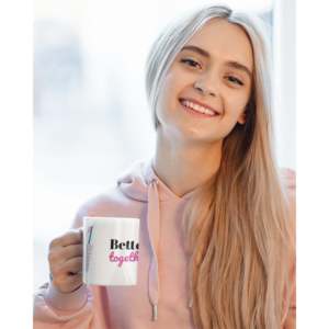Mug en céramique Better Together 330 ml, design original, mug pour couples pour les mariages - Product Image 2