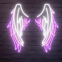Ailes d'ange personnalisées, néon LED, décoration de fête de mariage, lumière néon