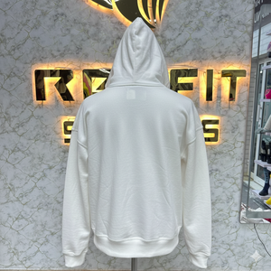 เสื้อฮู้ดสำหรับผู้ชายเสื้อฮู้ดแบบมีซิปพิมพ์ลายพัฟโลโก้ของคุณเอง - Product Image 4