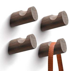 Wooden Wall Mounted <b>Hooks</b> <b>for</b> <b>Hanging</b> Coat Towel Hat Bag Robe Jacket-Multi-Purpose Hanger <b>for</b> Kitchen or Jewelry Storage - Product Image 4