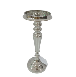 Bougeoir décoratif en aluminium personnalisé, support de pilier, support de bougie poli au nickel pour la décoration de salon et de mariage - Product Image 1