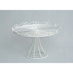 Base para Pastel de Alambre de Hierro de Primera Calidad, Ecológica, Apta para Lavavajillas, Acabado Blanco, de un Solo Nivel, para el Hogar, Bodas, Fiestas de Cumpleaños, Decoración de Mesa - Product Image 1