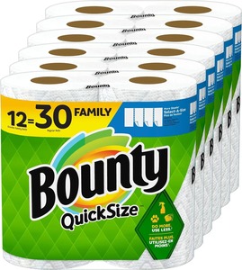 Toallas de papel blanco de tamaño rápido Bounty, 16 rollos familiares y 40 rollos regulares de 2-3 capas de papel de cocina suave - Product Image 2