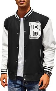 Vente en gros 100% veste universitaire en laine pour hommes col montant OEM veste d'hiver personnalisée avec logo avant respirant et élégant - Product Image 2