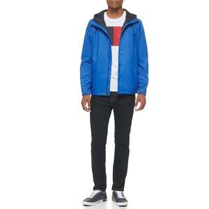 High Street Style Men's Clothing Jackets Windbreaker Custom Logo Design <b>Waterproof</b> Rain Jackets Winter Long Sleeve Blue Color - Product Image 5