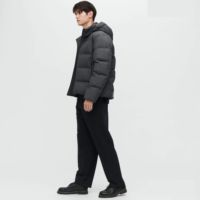 Nouvelle Veste d'Hiver Rembourrée Fine et Imperméable pour Homme 2026, Réversible, Écologique, à Capuche, 100% Nylon, Chaude, pour Activités de Plein Air