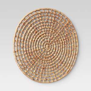 Décoration murale en jacinthe d'eau de style luxueux, bonne affaire, art mural en fibre tressée à suspendre, en vente - Product Image 1