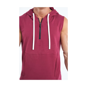 High Quality Men Fashion Casual Wear <b>Gym</b> <b>Hoodies</b> Wholesale Sleeveless Fitness <b>Hoodies</b> Spandex / Cotton Breathable <b>Gym</b> <b>Hoodies</b> - Product Image 5