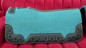 Premium Horse Western Saddle Pad Almohadilla de sillín de fieltro portátil y Premium para caballo en trabajo de cuero Almohadilla de sillín de fieltro de diseño clásico - Product Image 4